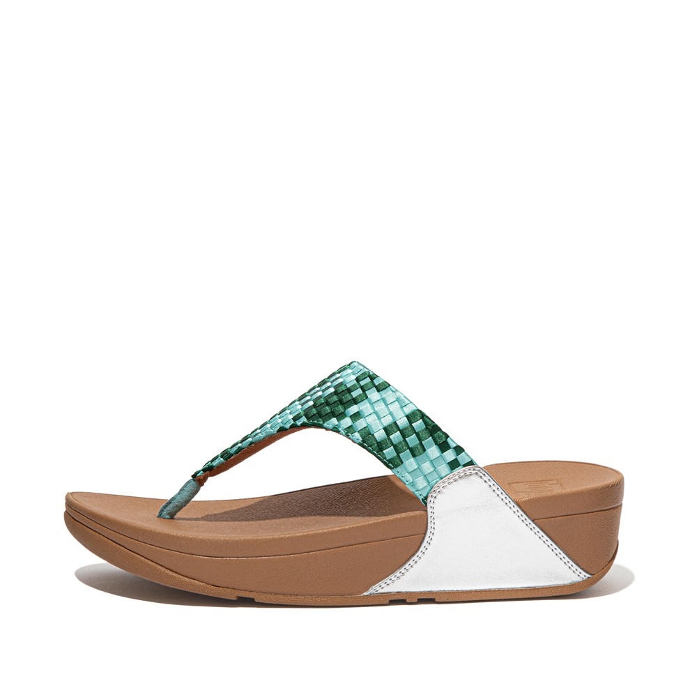 Fitflop Womens Sandals Mint Green - Lulu Silky-weave Toe-post - GK3897025